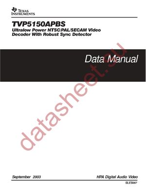 TVP5150APBSRG4 datasheet  